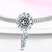 Pulsera Fit Original de 3mm en Plata Esterlina S925 con Pluma de Dreamcatcher y Cuentas DIY para Mujeres Joyería Fina de Cumpleaños - details 38