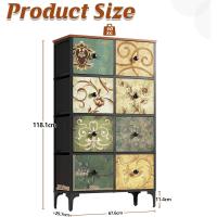 Cómoda, Cómoda para Dormitorio, Unidad de Almacenamiento, Armario con 12 cajones de Tela, Muebles de Dormitorio, cómoda para Cocina, Oficina, Pasillo, Estilo rústico - details 32