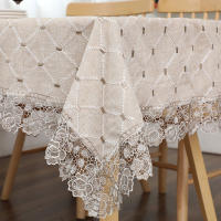 Mantel de Encaje de Algodón Bordado YOMDID Ideal para Decoración de Hogar, Boda, Mesita de Mesa de Navidad - details 0