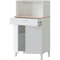 Cocina Mueble Auxiliar de 3 Puertas + 1 Armario Acabado en Blanco Artik y Roble Canadiense - details 9