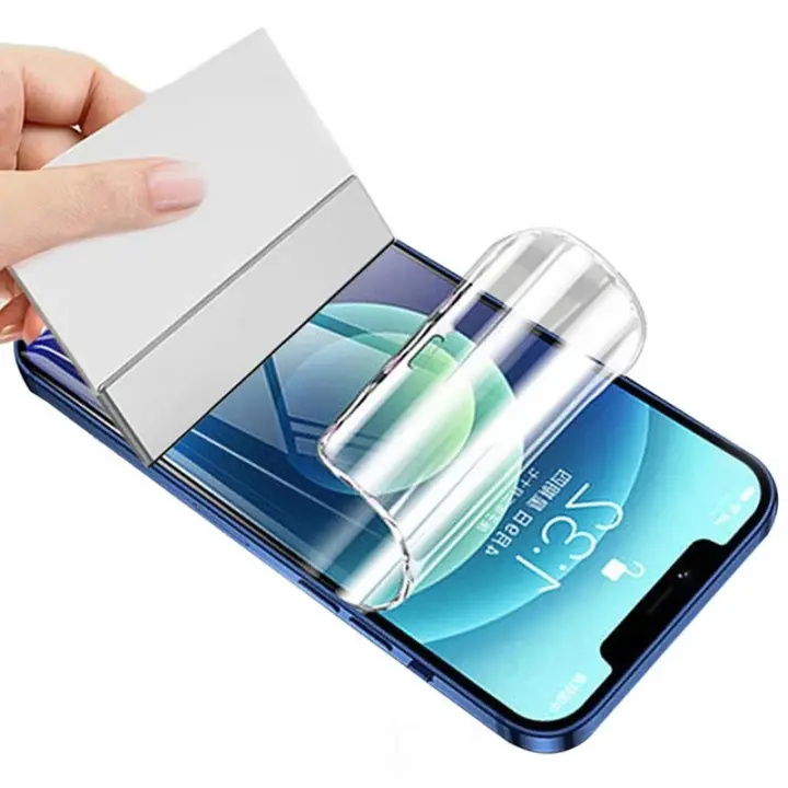 Protector de pantalla de hidrogel para iPhone, película protectora de pantalla para iPhone 11, 12, 13, 14 Pro Max, 14, 8, 7 Plus, XR, XS MAX, 5 uds. - 1