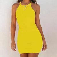 Vestido de fiesta sin mangas con cuello redondo para mujer, vestido de verano sin espalda de moda para mujer - details 3