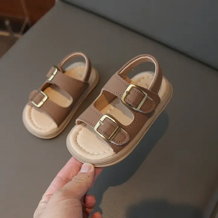 Sandalias para niños y niñas 2024 estilo coreano moda verano comodidad suela suave casual bonitas para playa talla 4-6 años - 1