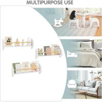Libros Infantiles, Libreria Infantil Montada en Pared con 3 Estantes, Libreria Montessori para Habitación Infantil y Jardin Infancia, Forma Nube, Blanco - details 5
