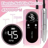 Máquina de manicura profesional portátil, inalámbrica, de 45000 RPM, en colores púrpura/rosa/blanco Aurora para pulir y eliminar la - details 2