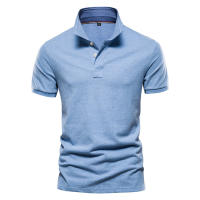 nuevos Polos de algodón para hombre, Polo clásico de Color sólido, Polo Social de negocios informal de alta calidad para hombre - details 1