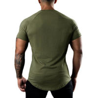 Camiseta holgada de manga corta de algodón para hombre, gimnasio, entrenamiento de Pease, baloncesto, verano - details 5