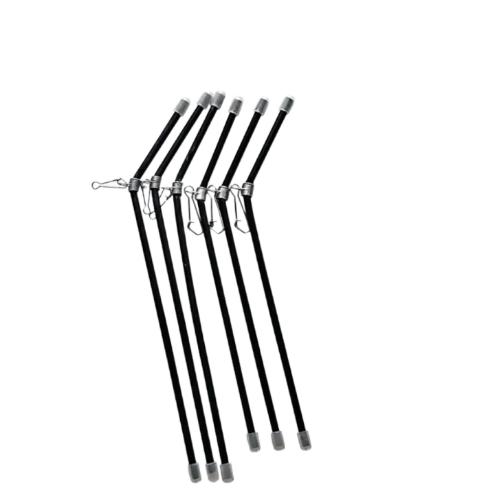 Conector de escala de 5 uds., soporte de equilibrio de tubo de pesca, herramientas de alimentador de pesca de plástico, broches de pesca, conector de equilibrio negro de 22cm - 1