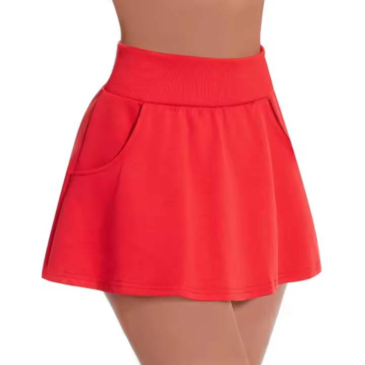 Falda de Tenis de cintura alta Retro Simple a la moda, falda de Tenis deportiva para Yoga con bolsillo, pantalones forrados antibrillo, falda de Tenis para mujer - 1