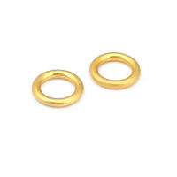 Anillo de Cierre Redondo de Brasso Dorado Mate Joyería de Alta Calidad - details 63
