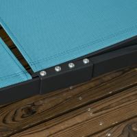 Pack de 2 Hamacas de Jardín Exterior Reclinables de Aluminio con Resalto Ajustable de 5 Niveles y Ruedas Ideal para Playa Piscina 165x66x102 cm Gris Oscuro - details 24