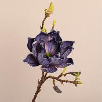 Rama de Magnolia Artificial de EVA, arte Floral de tacto Real, flores de orquídeas artificiales hechas a mano, decoración para el hogar y la Oficina - details 1
