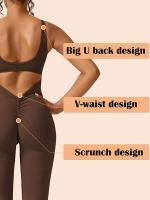Monos de Yoga de Espalda Descubierta Estilo de Gimnasio Sexy para Mujeres - details 12