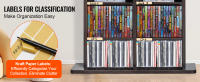 SucceBuy Gabinete de almacenamiento multimedia, soporte ajustable para DVD y CD, organiza música, películas, juegos, acabado espresso - details 2
