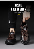 Zapatos Deportivos de Cuero de Vaca de Prima Calidad para Hombres Zapatos Ligeros Antideslizantes para el Día a Día Novedad de Primavera - details 5