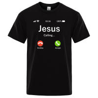 Camisetas de algodón de marca de verano para hombre, camisetas de Jesús, ropa de calle divertida, llamadas, aceptar o decorar diseños, Tops - details 3
