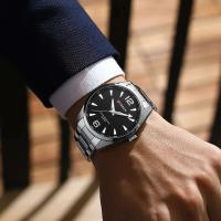 Reloj de cuarzo de negocios de moda simple de acero inoxidable negro dorado Sier de lujo premium CURREN 8434 para hombre - details 15