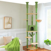PAWZ Road Árbol para gatos alto de altura ajustable con acogedora hamaca para condominio, torre para gatos de suelo a techo, poste rascador para gatos de interior, juguetes para gatos, gato accesorios - details 11