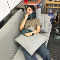 Almohada de viaje inflable en forma de U, almohadilla suave plegable para reposacabezas, ahorra espacio, cómoda almohada para dormir, vértebra Cervical, coche - details 10