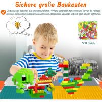 infantil con sillas para niños, juegos multiusos con espacio almacenamiento, doble cara, actividas multifuncional (con bloques de construcción) - details 3