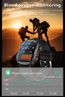 2025 Nuevo reloj inteligente militar para exteriores Pantalla AMOLED HD de 1,96 pulgadas, linterna LED, llamada Bluetooth, frecuencia cardíaca y presión arterial 100+ Modo deportivo Reloj inteligente resistente al agua - details 11