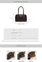 Bolso "Hombro de Mujer 2025" |   Retro grande |   Almohada estilo Boston. |   Bolso de hombro elegante para oficina y vida. |    "De mujer | | | | - details 0