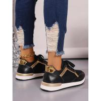 Zapatillas de deporte para mujer, nuevas y cómodas zapatillas deportivas con plataforma de cuero parcheado para correr al aire libre, informales, cómodas y a la moda - details 26