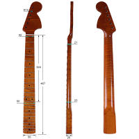 Cuello de Guitarra Eléctrica de Madera de Arce Canadá Roastado con 6 Cuerdas Marca V-glorify Estilo Artesanal Brillo Grande - details 0