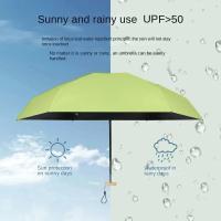 Mini paraguas de cinco pliegues protector solar y protección UV paraguas portátil de moda para hombres y mujeres - details 3