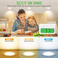 Downlight LED Empotrable Regulable, 10W Focos LED Interior Techo Empotrado 3000K 4000K 6500K Ajustable, Corte 90-100mm, LED para Techo Baño Salón - details 2