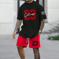 Traje con estampado 3D para hombre, ropa de talla grande, pantalones cortos de manga corta, ropa deportiva informal de verano, novedad de 2025 - details 3