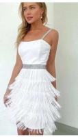 Vestidos de mujer nuevo vestido de fiesta sin mangas cuello hasta la rodilla corte Sexy Bo con correas moda de verano 2025 - details 2