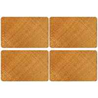 Paquete de 4 manteles individuales de algas marinas naturales, 17 pulgadas x 12 pulgadas, manteles individuales de ratán rectangulares tejidos a mano - details 0
