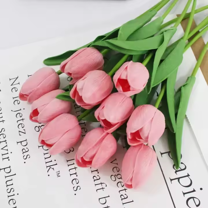 Tulipanes Artificiales de Espuma PE 20PCS Flores Falsas para Día de la Madre, Día de San Valentín, Decoración de Jardín, Fiesta en Casa - 1