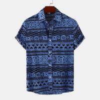 Nuevo Camisa holgada de gran tamaño con estampado floral de manga corta de estilo europeo, - details 4