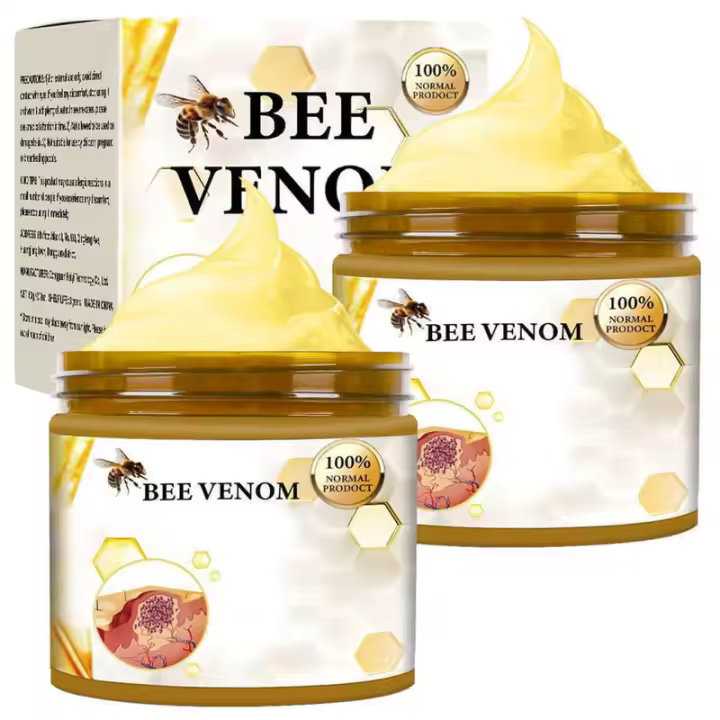 Nueva crema reparadora profesional de veneno de abeja, crema hidratante adecuada para todo tipo de piel en hombres y mujeres (2 unidades) - 1