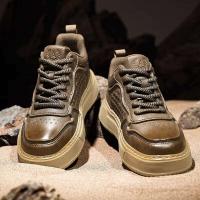 Nuevo 1 par de zapatos deportivos y casuales de temporada con diseño moderno, zapatos con alzas para hombre a bajo precio - details 0