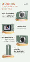 Cámara digital retro para estudiantes-con tarjeta de memoria de 64 G-zoom 16x con flash-cámara ccd con filtro múltiple-apta para principiantes - details 12