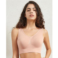 Women solid color fitness sports bra top gym yoga athletic tight workout soft brassiere padded - details 8