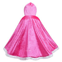 Capa de Elsa para niñas, chal de terciopelo con capucha de dibujos animados, ropa de princesa azul, invierno, 2025 - details 9