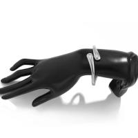 Brazalete de Metal Ancho Diseño de Gota de Agua Gruesa Pulsera Trenzada Irregular Gruesa - details 9