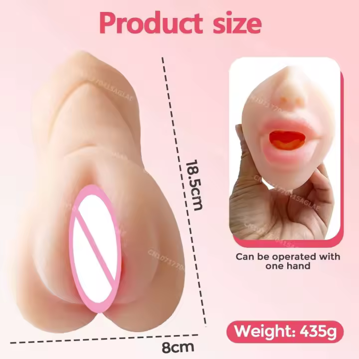 Leten HESEKS 3 en 1 muñecas masculinas de juguete con vagina profunda, ano, boca realista, coños de bolsillo, masturbador, juguetes sexuales 18+ - 1