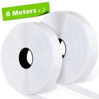 8 Metros 20 mm Auto Adhesivo Cinta Rollo Hook y Loop Tape Gancho y Cinta de Lazo (20 mm x 8 m, Blanco) - details 4