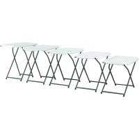 Mesa Plegable Portátil Multifuncional, 84x84x74cm, Cuadrada, Blanca - details 26