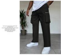 Pantalones Plus Size para Hombres Diseño de Cremallera, Bolsillos Tres Dimensiones, Versátil para Deportes al Aire Libre Material de Poliéster, Hecho en China - details 9