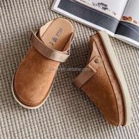 Nuevos zuecos Golden Coast de alta calidad para mujer con sandalias de verano antideslizantes 35-44 #   mula de hombre de ante de vaca real - details 3