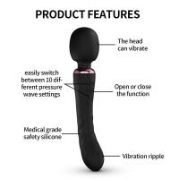 Vibrador de Doble Motor Wand de Silicona de Tamaño Grande Masajeador de Punto G para Pareja - details 3