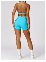 Pantalones cortos de Yoga de cintura alta para mujer, mallas cortas de realce de barriga para Fitness, gimnasio, correr - details 25