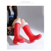 Botas de Lluvia de Tacón Alto Impermeables Zapatos de Invierno Cálido para Mujeres con Boca Ancho - details 7