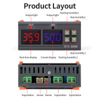 Controlador Digital de humedad del suelo, AC110V-220V, higrómetro, plantas de jardín, termorregulador de humedad, STC-3030 - details 14